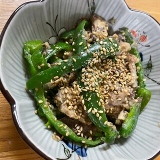 ピーマンと鯖缶の炒め物☆